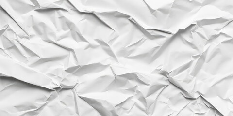 Aufkleber - White crinkled paper texture background, clean wrinkled white paper, top view.