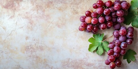 Poster - Grapes on a classic background. The idea of health nutrition, wine theme. Copyspace.
