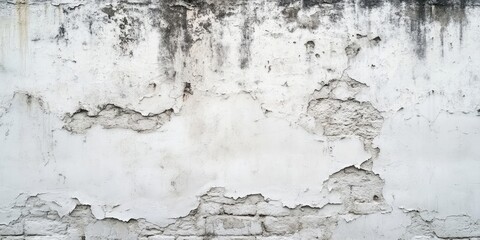 Leinwandbilder - Old white concrete wall - texture or background