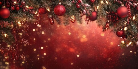 Poster - Christmas backdrop. Selective emphasis.