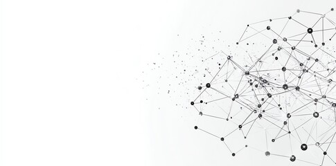 Fototapete - Abstract network connection graphic design.