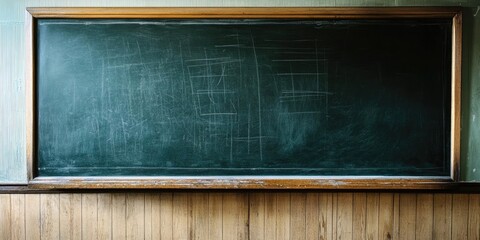 Poster - Education uses a chalkboard to take notes.