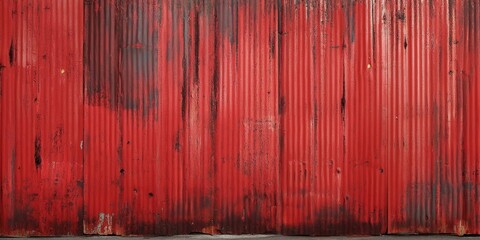 Aufkleber - Red-painted metal backdrop