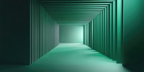Aufkleber - Geometric abstract green backdrop, copy vacant space.