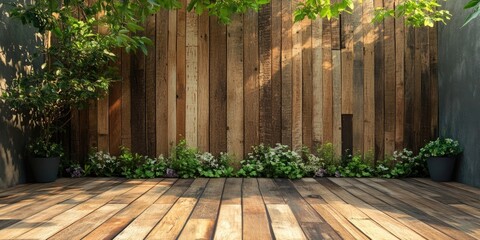 Poster - wood backdrop featuring natural texture