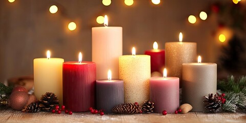 Poster - candles for Advent and Christmas