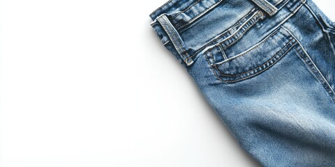 Aufkleber - blue jeans against a white background