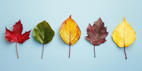 Poster - a few autumn leaves