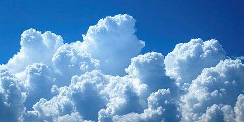 Poster - Cumulus clouds in the blue sky.