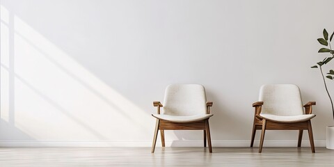 Poster - Chic chairs beside a white wall