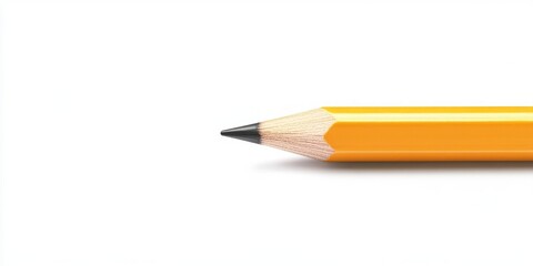 Fototapete - Pencil with Copyspace Isolated on a White Background.