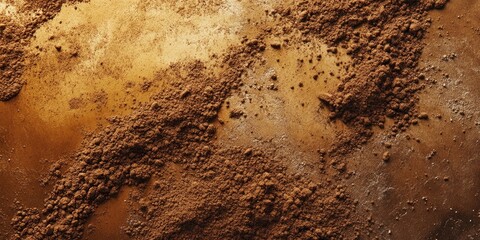 Aufkleber - Brown powdery textured background, abstract design backdrop, top view, copy space.