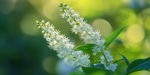 Fototapete - The blossoms of the meadowsweet plant