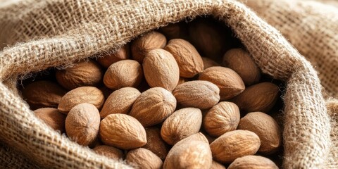 Poster - A SACK FULL OF ALMONDS WITH THEIR SHELLS