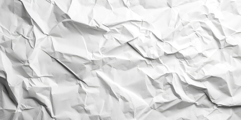 Aufkleber - White crinkled paper texture background, clean wrinkled white paper, top view.