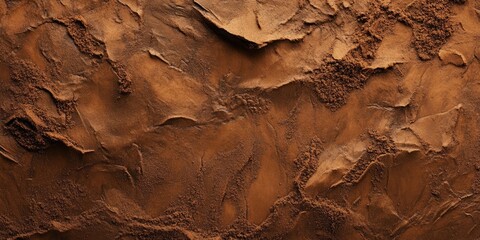 Aufkleber - Brown powdery textured background, abstract design backdrop, top view, copy space.
