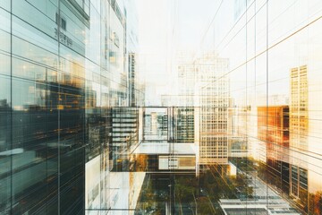 Leinwandbilder - The city features futuristic architecture with gleaming glass buildings interconnected by an advanced AI network, symbolizing innovation. Generative AI