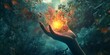 © atar - Hand Holding Burning Embers, Fantasy Art