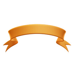Aufkleber - bronze ribbon with smooth texture is elegantly isolated on white background, showcasing its graceful curves and vibrant color