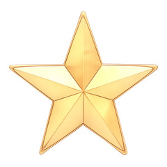 Aufkleber - shiny gold star with smooth surface, isolated on white background, symbolizing achievement and excellence