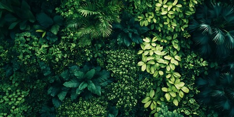 Wall Mural - Lush Green Tropical Leaves Background