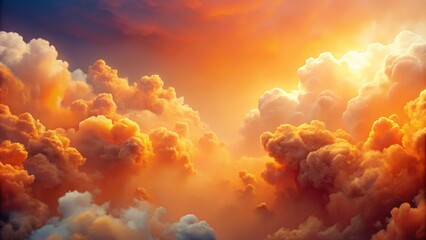 Abstract fractal art background with orange clouds and minimal gradient design, fractal, abstract, art, background, orange