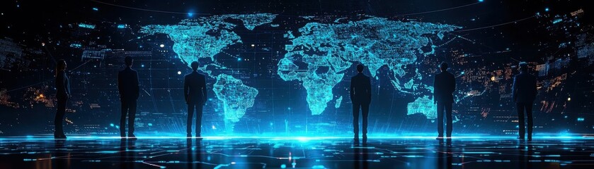 Poster - Connecting global businesses illuminating international web strategies for modern enterprises in a digital landscape