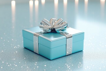 Shiny Silver Gift Boxes - 3D Rendered Presents Isolated on White Background