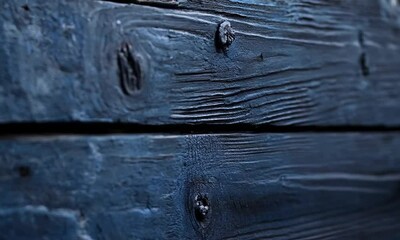 Poster - Closeup of Textured Dark Wooden Planks with Detailed Grain for Background : Generative AI