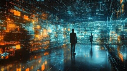 Poster - A digital representation of AI evolving with each training phase, as algorithms analyze, learn, and adjust for greater accuracy