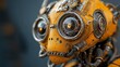 © Atlantist studio - A close-up of a unique robotic character with yellow tones and intricate details.