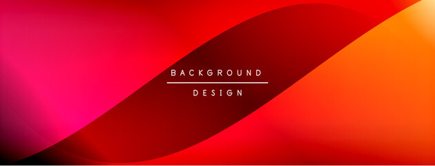 Fototapete - Bright rainbow style color gradient with curve round shape line background. Vector Illustration For Wallpaper, Banner, Illustration, landing page