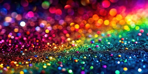 Wall Mural - Colorful glitter and sparkly confetti background with dark multicolored glitter paint , glitter, sparkle, confetti