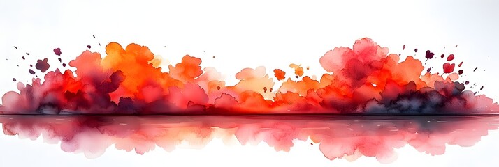 Poster - and dynamic watercolor splash design with vibrant colors and fluid textures perfect for a 2025 New Year banner or backdrop