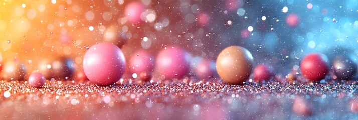 Poster - Pastel Geometric Shapes 2025 New Year Abstract Banner with Clean Background and Large Copy Space for Text Overlay