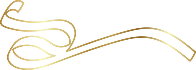 Golden ribbon line shiny gradient, party, holiday, event
