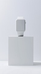 Poster - Professional digital mockup of a health-tracking wearable prototype, with a clean, minimal background for advertising use