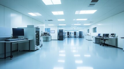 Aufkleber - An advanced quantum computing lab, clean room with quantum computers and cooling systems, Quantum Computing style