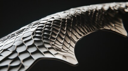 Aufkleber - An extreme close-up of a bio-inspired drone's wing structure designed for efficient flight and maneuverability, Biomimetic robotics style, photo of