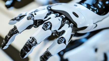 Poster - An extreme close-up of a bio-inspired soft robotic gripper, showing adaptive grasping capabilities and delicate object manipulation, Soft robotics technology style