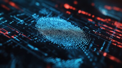 Poster - An extreme close-up of a biometric vein scanner mapping vascular patterns for secure identification, Vein recognition technology style, photo of