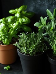 Wall Mural - Three Potted Plants