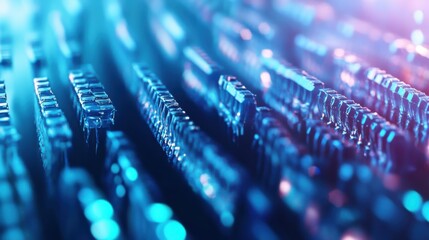 An extreme close-up of a next-generation DNA sequencing nanopore array, showing high-throughput genetic analysis capabilities, Genomics technology style