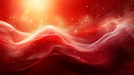 Wall Mural - abstract red background featuring dynamic flowing curves and soft waves, symbolizing energy and passion, with a modern and futuristic feel, perfect for creative and tech-focused themes