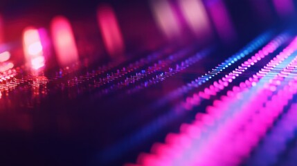 Poster - An extreme close-up of a quantum dot enhanced photodetector, showing high sensitivity and rapid response in light detection, Photonics technology style