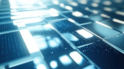 Poster - An extreme close-up of a quantum dot solar cell structure, showing efficient light absorption and energy conversion capabilities, Solar technology style