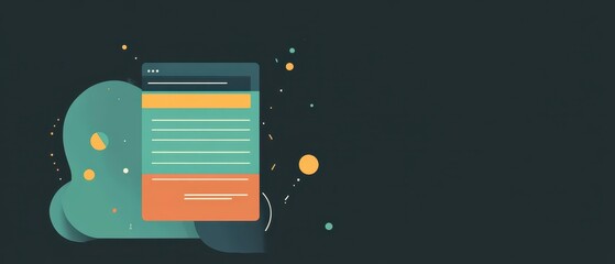 Interactive form design, userfriendly elements, flat design illustration