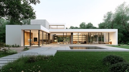 Aufkleber - Sustainable and Eco Conscious Modern Green Building Design Showcasing Innovative Architectural Elements for a Sustainable Future