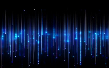 Aufkleber - Closeup of blue neon circuit board lines with a dark black background, futuristic digital aesthetic