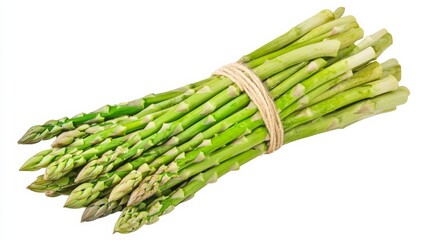 Wall Mural - a bundle of crisp, green asparagus spears arranged in a perfect bundle, their slender stalks promisi